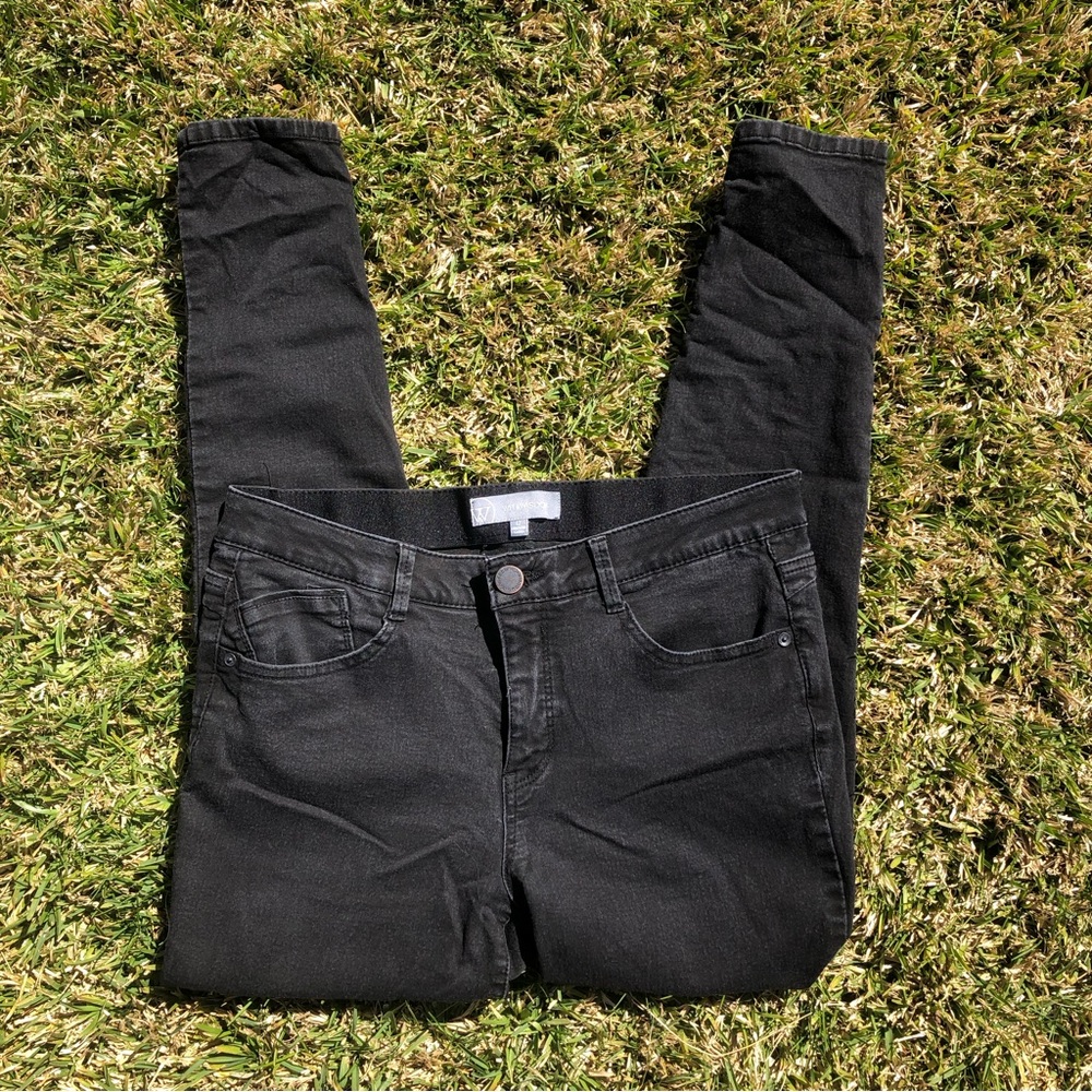 Wit & Wisdom Nordstrom Size 12 Black Skinny Jeans - Picture 3 of 7